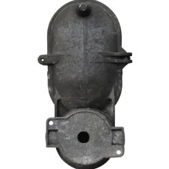 Pamono Vintage Industrial Grey and Clear Glass Wall Lamp from Industria Rotterdam><noscript><img width=