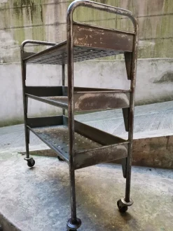 Pamono Vintage Industrial Iron Industrial Trolley, 1950s><noscript><img width=