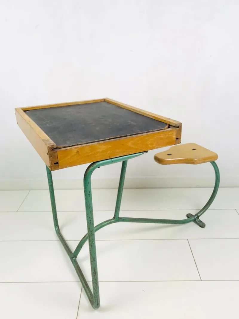 Best Pamono Vintage Industrial Metal and Wood Children's Desk