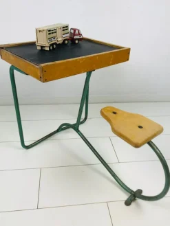 Best Pamono Vintage Industrial Metal and Wood Children's Desk