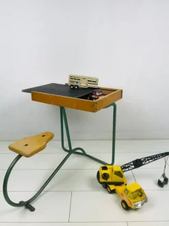 Best Pamono Vintage Industrial Metal and Wood Children's Desk