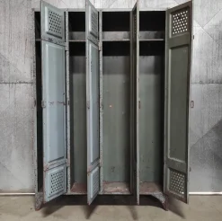 Pamono Vintage Industrial Metal 4-Door Locker><noscript><img width=