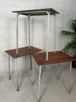 New Pamono Vintage Industrial Steel and Composite School Desk, 1960s