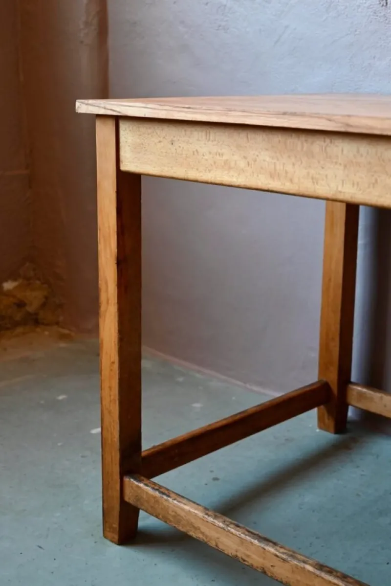 Hot Pamono Vintage Industrial Wooden Workshop Drapers Table