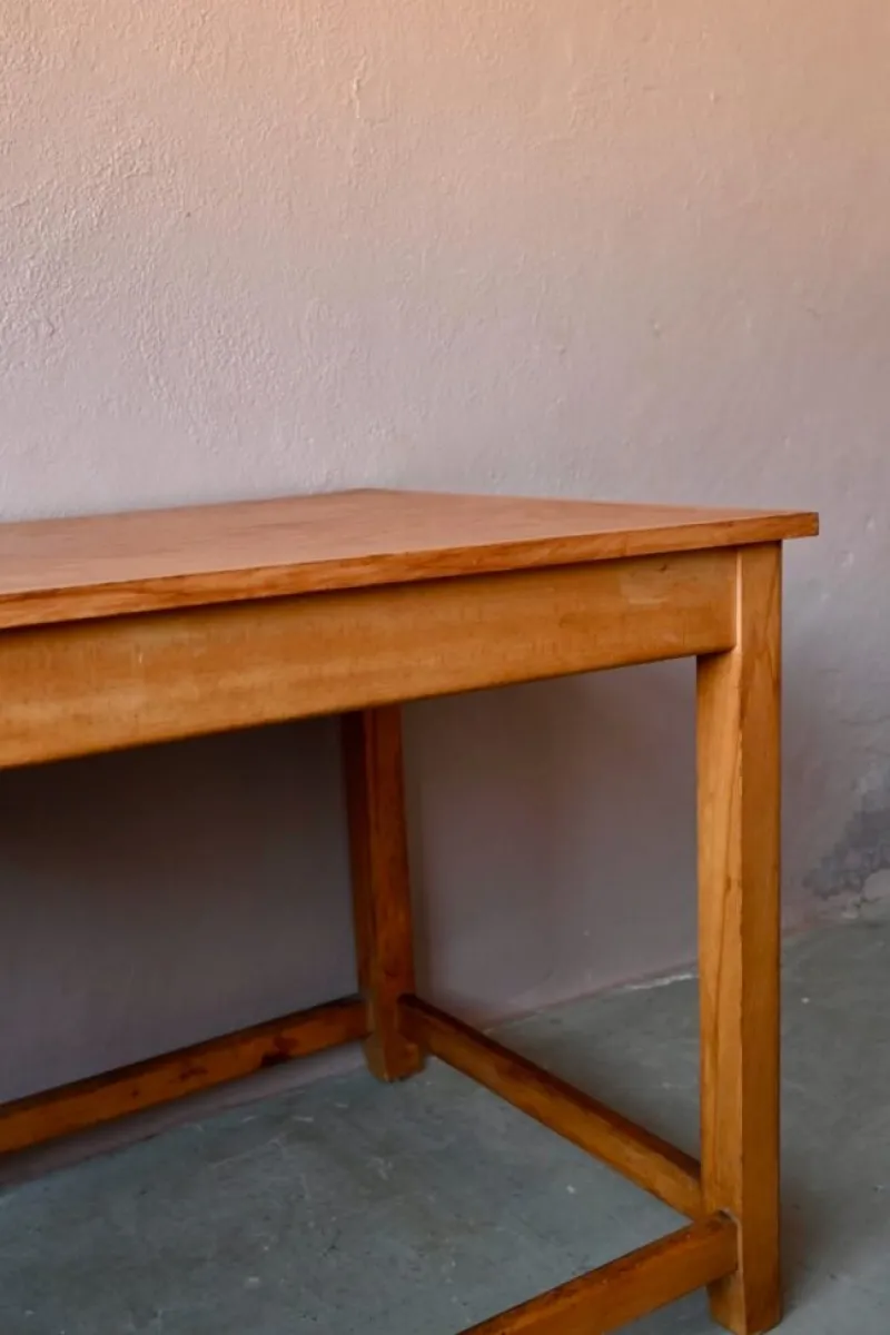 Hot Pamono Vintage Industrial Wooden Workshop Drapers Table