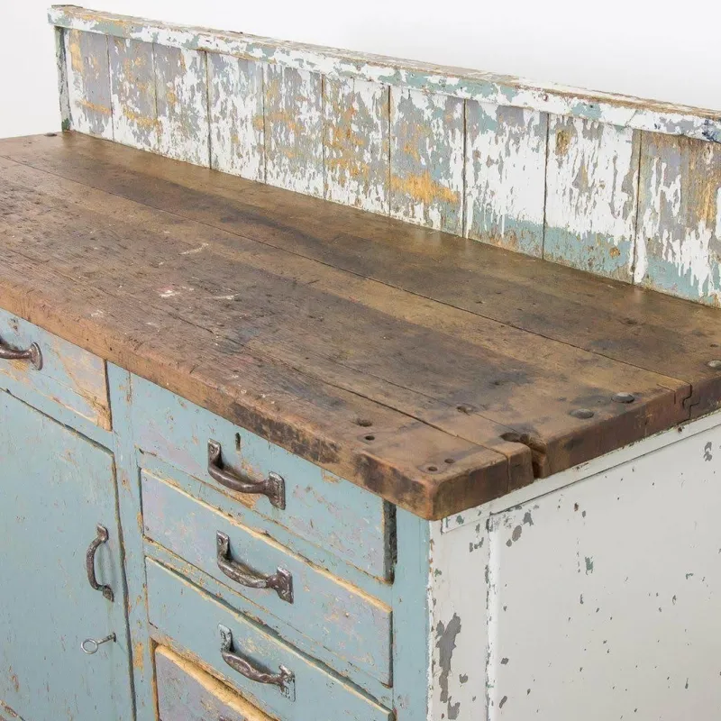 New Pamono Vintage Industrial Work Counter