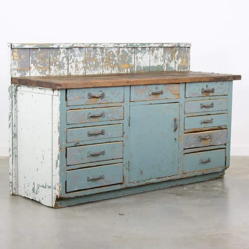 New Pamono Vintage Industrial Work Counter