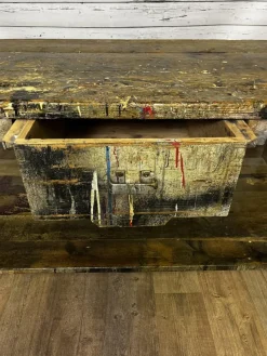 Pamono Vintage Industrial Workbench in Spruce><noscript><img width=