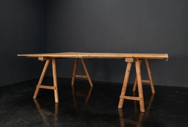 Pamono Vintage Industrial Worktable, 1920s> Worktables & Workbenches