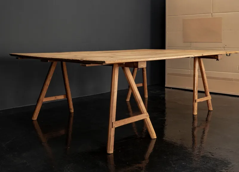 Pamono Vintage Industrial Worktable, 1920s> Worktables & Workbenches