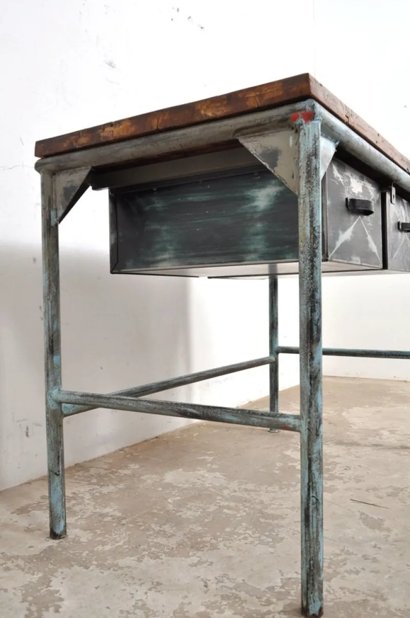 Pamono Vintage Industrial Worktable, 1950s> Worktables & Workbenches