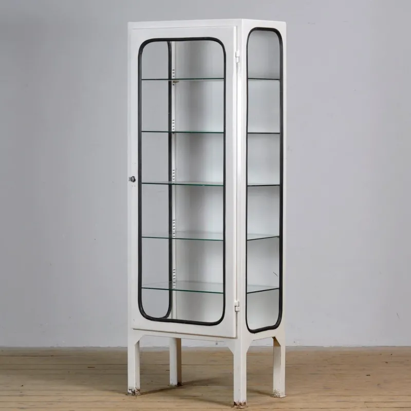 Outlet Pamono Vintage Iron and Glass Medical Cabinet, 1970s