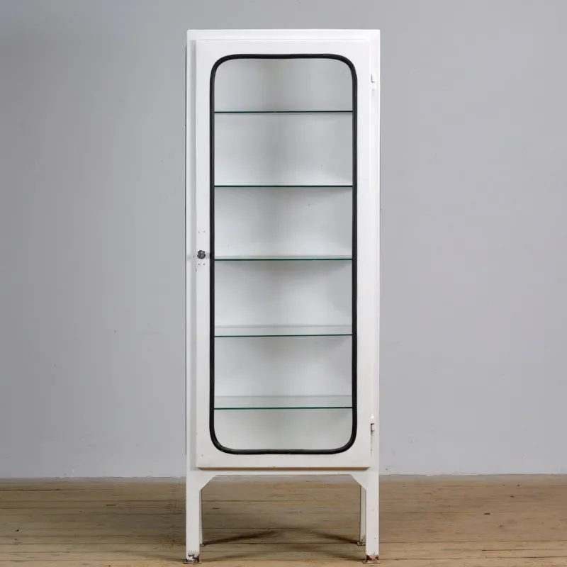 Outlet Pamono Vintage Iron and Glass Medical Cabinet, 1970s
