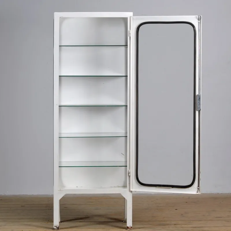 Outlet Pamono Vintage Iron and Glass Medical Cabinet, 1970s