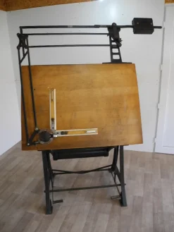 New Pamono Vintage Iron Architects Drawing Table, 1920s