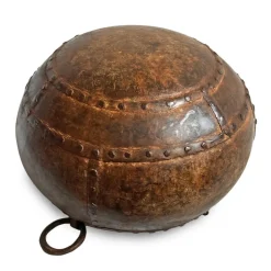 Pamono Vintage Iron Rivet Pot Planter, 1960s><noscript><img width=
