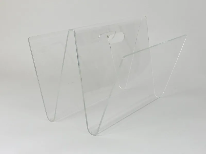 Clearance Pamono Vintage Italian Acrylic Magazine Rack, 1980s