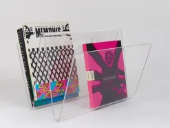 Clearance Pamono Vintage Italian Acrylic Magazine Rack, 1980s