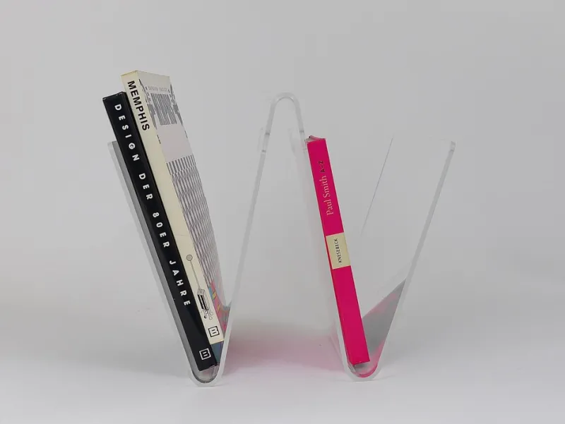 Clearance Pamono Vintage Italian Acrylic Magazine Rack, 1980s