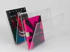 Clearance Pamono Vintage Italian Acrylic Magazine Rack, 1980s