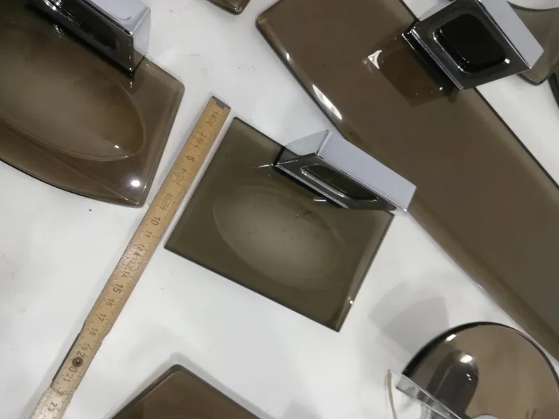 Pamono Vintage Italian Bathroom Set from Fontana Arte, 1960s, Set of 13> Architectural Elements