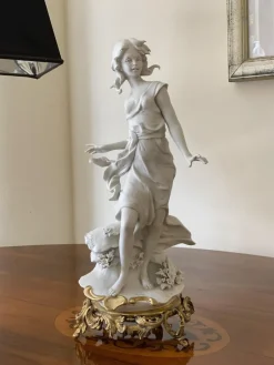 Sale Pamono Vintage Italian Biscuit Porcelain & Bronze Figurine by Barbella