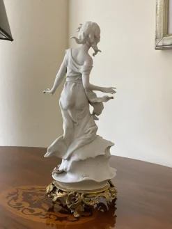 Sale Pamono Vintage Italian Biscuit Porcelain & Bronze Figurine by Barbella