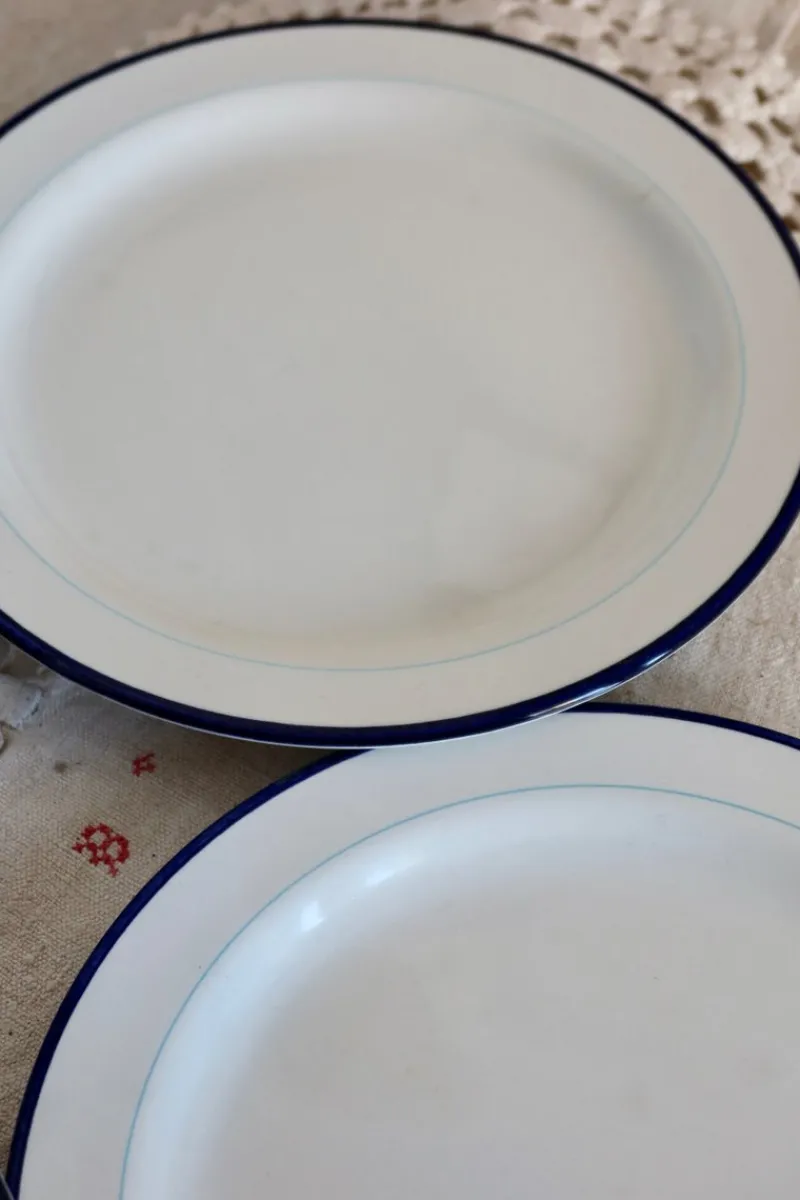 Pamono Vintage Italian Blue and White Porcelain Dinner Plates from Nueva Fontebasso, Set of 4> Dinner Plates & Bowls