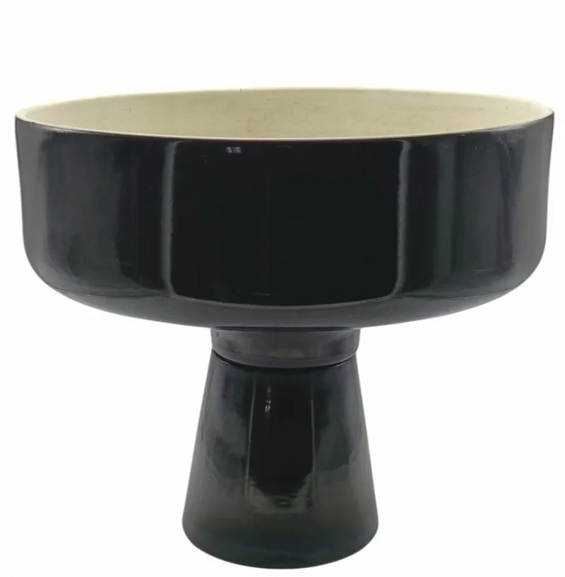 Pamono Vintage Italian Brown Ceramic Planter by Angelo Mangiarotti for F.lli Brambilla, 1970s> Planters And Jardiniere