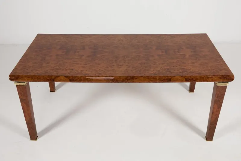 Hot Pamono Vintage Italian Burl Wood Dining Table from GDM, 1980s