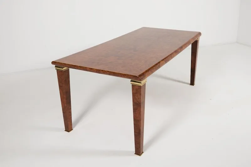 Hot Pamono Vintage Italian Burl Wood Dining Table from GDM, 1980s