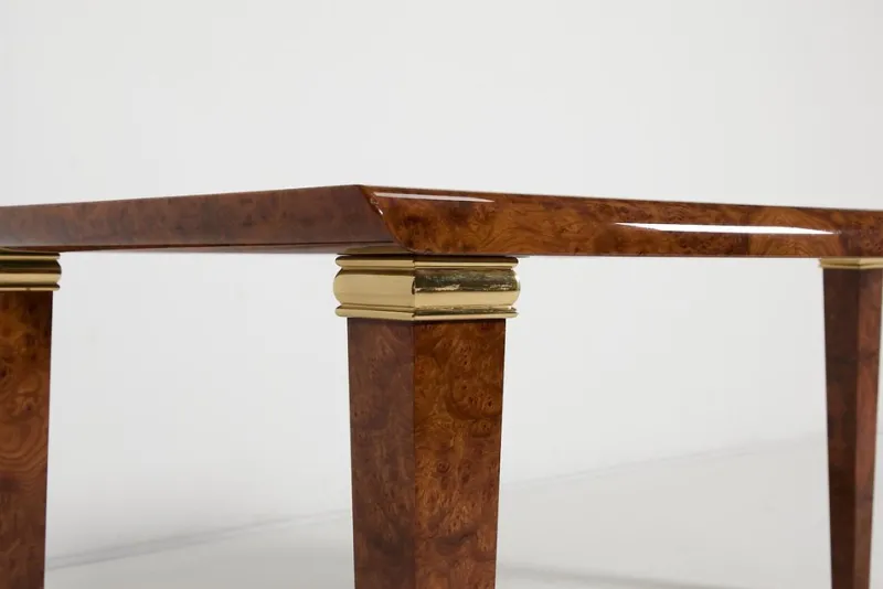 Hot Pamono Vintage Italian Burl Wood Dining Table from GDM, 1980s