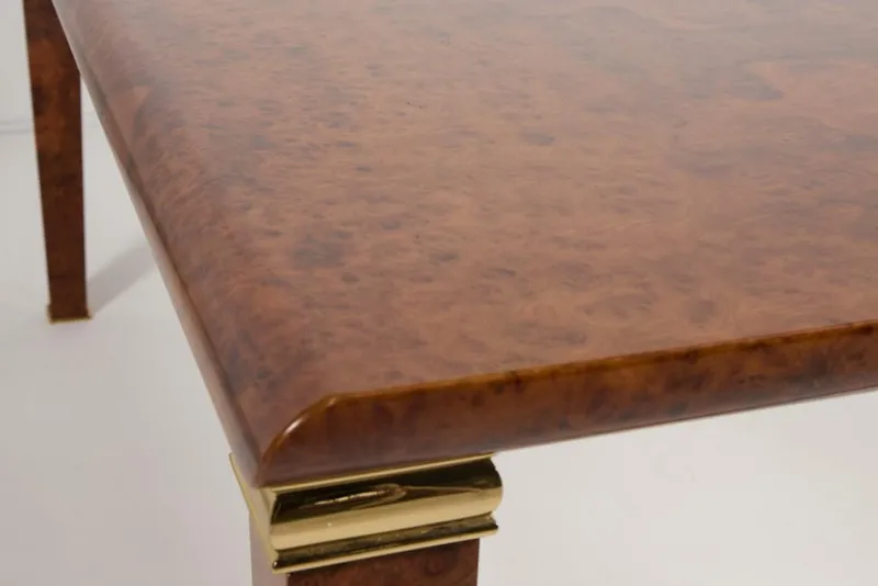 Hot Pamono Vintage Italian Burl Wood Dining Table from GDM, 1980s