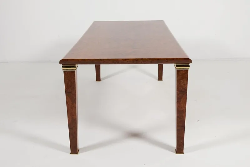 Hot Pamono Vintage Italian Burl Wood Dining Table from GDM, 1980s