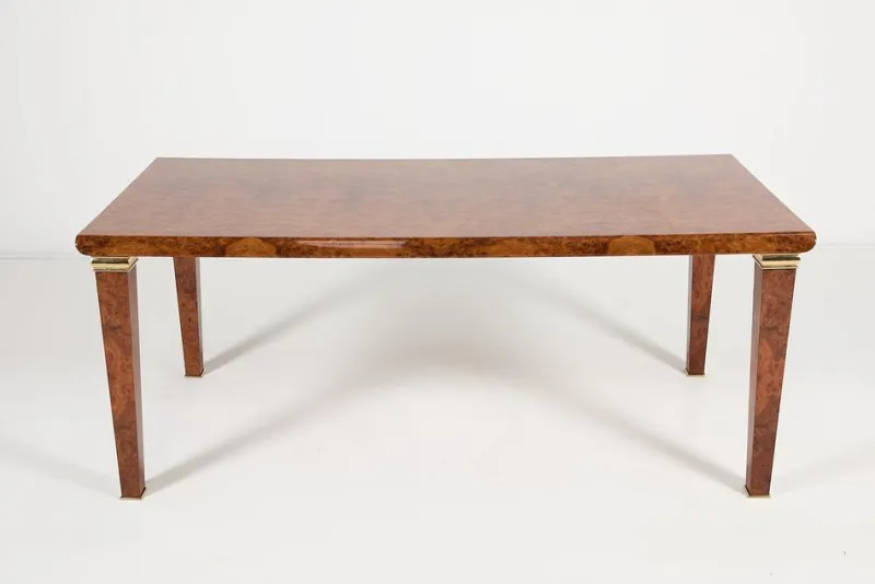Hot Pamono Vintage Italian Burl Wood Dining Table from GDM, 1980s