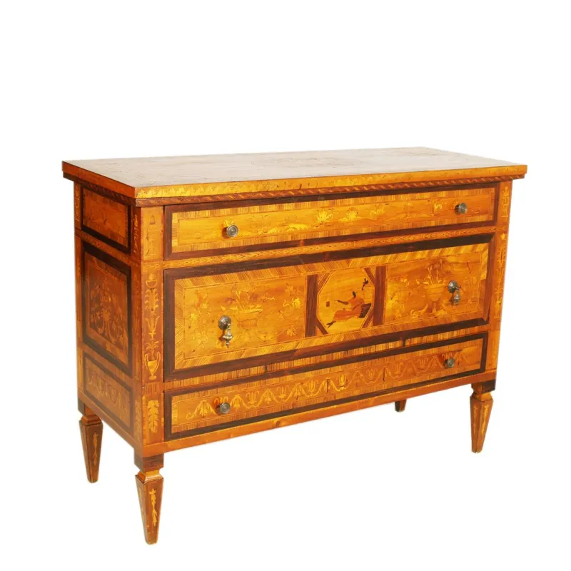 Pamono Vintage Italian Chest of Drawers from Meroni & Fossati, 1890s> Dressers, Commodes & Chests