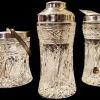Pamono Vintage Italian Cocktail Shaker and Ice Bucket in Lead Crystal by Kristall Krisla, 1960s, Set of 3> Ice Buckets & Wine Coolers