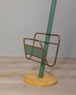 Outlet Pamono Vintage Italian Coffee Table with Lamp and Magazine Rack