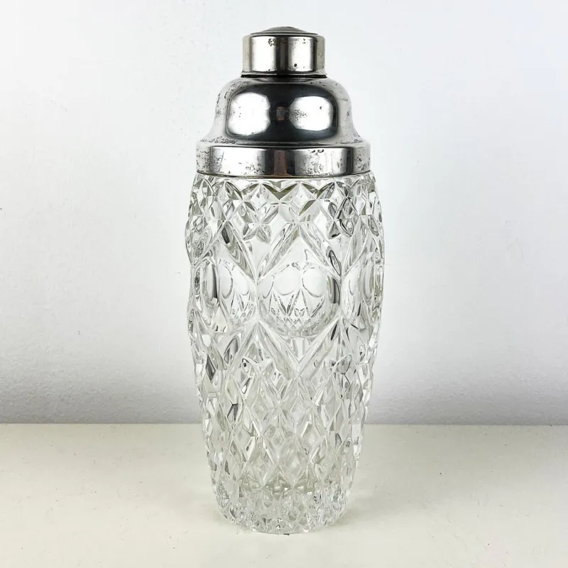 Pamono Vintage Italian Crystal and Silver Cocktail Shaker, 1940s> Dinnerware Accessories
