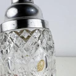 Pamono Vintage Italian Crystal and Silver Cocktail Shaker, 1940s><noscript><img width=