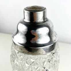 Pamono Vintage Italian Crystal and Silver Cocktail Shaker, 1940s><noscript><img width=
