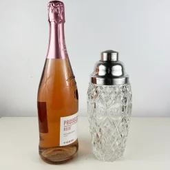 Pamono Vintage Italian Crystal and Silver Cocktail Shaker, 1940s><noscript><img width=