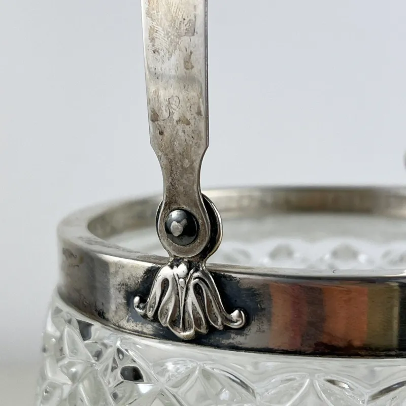 Pamono Vintage Italian Crystal and Silver Ice Bucket, 1940s> Ice Buckets & Wine Coolers