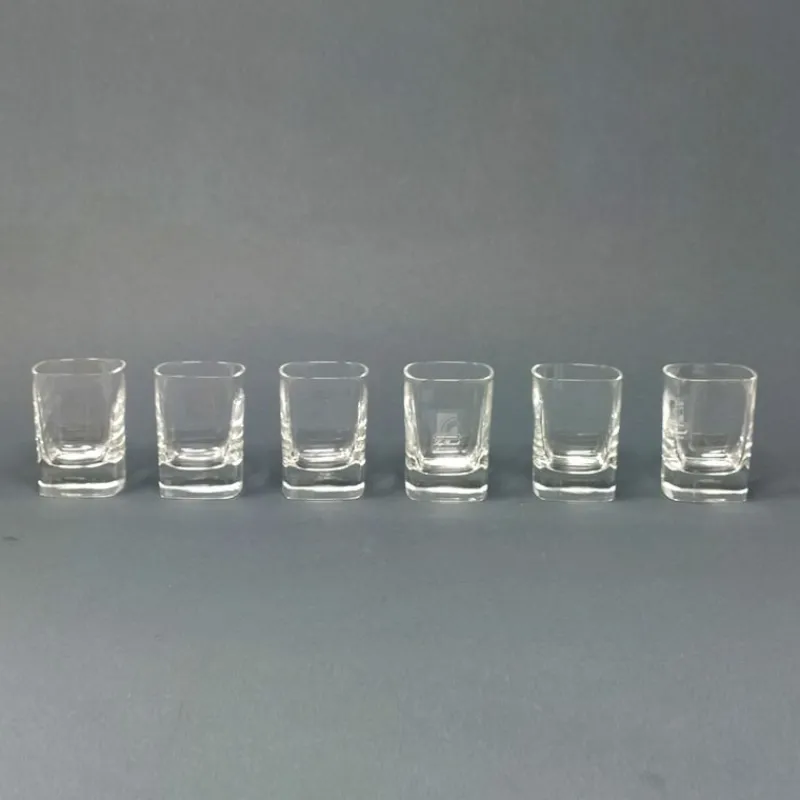 Pamono Vintage Italian Crystal Decanter and Glasses Set by Luigi Bormioli, 1970s, Set of 7> Glassware