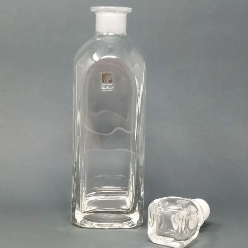 Pamono Vintage Italian Crystal Decanter and Glasses Set by Luigi Bormioli, 1970s, Set of 7> Glassware