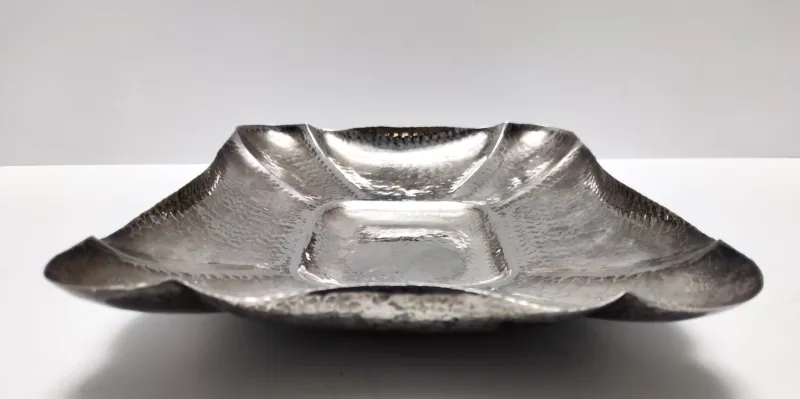 Outlet Pamono Vintage Italian Embossed Silver Plated Tray by Olri, 1950s