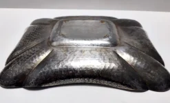 Outlet Pamono Vintage Italian Embossed Silver Plated Tray by Olri, 1950s