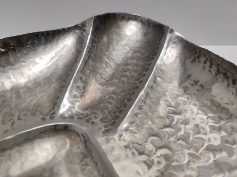 Outlet Pamono Vintage Italian Embossed Silver Plated Tray by Olri, 1950s