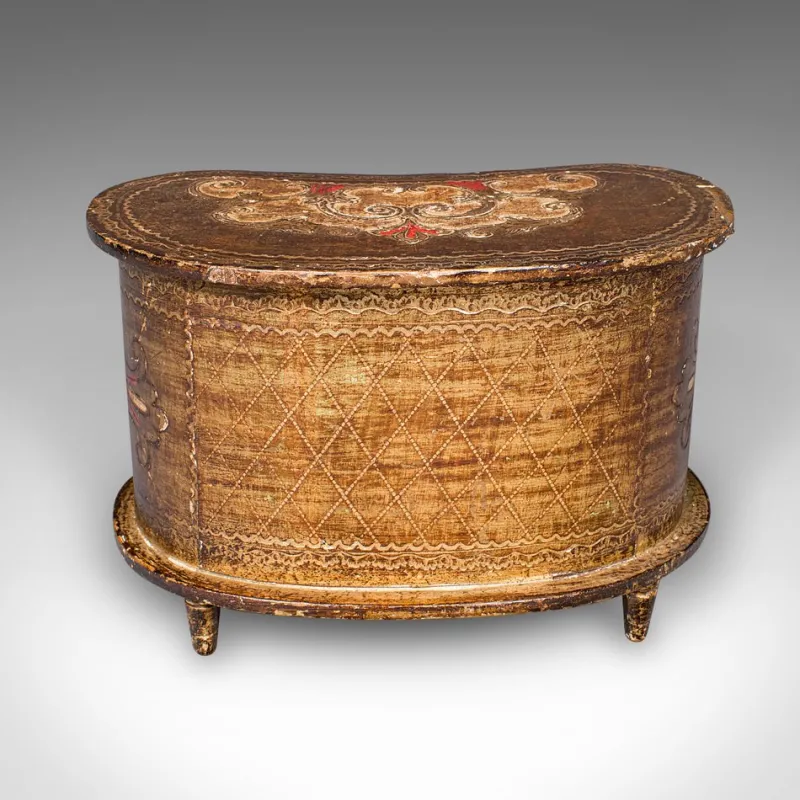 Pamono Vintage Italian Florentine Jewellery Box with Drawers, 1960s> Trunks Crates & Baskets