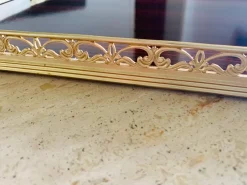 Pamono Vintage Italian Formica and Gilded Brass Serving Tray, 1950s><noscript><img width=